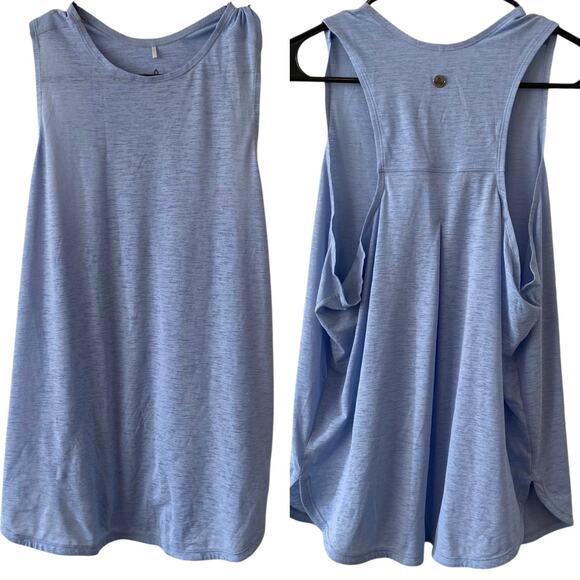 PRANA Sleeveless Activewear Tank Top Blue Size Large Racerback Lightweight - Picture 1 of 4